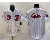 Men's Chicago Cubs Team Big Logo White 2025 Tokyo Series Limited Stitched Baseball Jersey