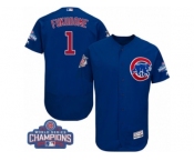 Men's Majestic Chicago Cubs #1 Kosuke Fukudome Royal Blue 2016 World Series Champions Flexbase Authentic Collection MLB Jersey Men's Majestic Chicago Cubs #1 Kosuke Fukudome Royal Blue 2016 World Series Champions Flexbase Authentic Collection MLB Jersey