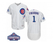 Men's Majestic Chicago Cubs #1 Kosuke Fukudome White 2016 World Series Champions Flexbase Authentic Collection MLB Jersey Men's Majestic Chicago Cubs #1 Kosuke Fukudome White 2016 World Series Champions Flexbase Authentic Collection MLB Jersey