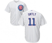 Men's Majestic Chicago Cubs #11 Drew Smyly Replica White Home Cool Base MLB Jersey Men's Majestic Chicago Cubs #11 Drew Smyly Replica White Home Cool Base MLB Jersey