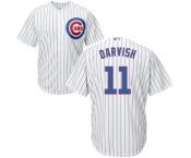 Men's Majestic Chicago Cubs #11 Yu Darvish Replica White Home Cool Base MLB Jersey Men's Majestic Chicago Cubs #11 Yu Darvish Replica White Home Cool Base MLB Jersey