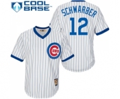 Men's Majestic Chicago Cubs #12 Kyle Schwarber Replica White Home Cooperstown MLB Jersey Men's Majestic Chicago Cubs #12 Kyle Schwarber Replica White Home Cooperstown MLB Jersey