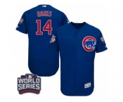 Men's Majestic Chicago Cubs #14 Ernie Banks Royal Blue 2016 World Series Bound Flexbase Authentic Collection MLB Jersey