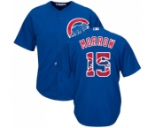 Men's Majestic Chicago Cubs #15 Brandon Morrow Authentic Royal Blue Team Logo Fashion Cool Base MLB Jersey Men's Majestic Chicago Cubs #15 Brandon Morrow Authentic Royal Blue Team Logo Fashion Cool Base MLB Jersey