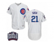 Men's Majestic Chicago Cubs #21 Sammy Sosa White 2016 World Series Bound Flexbase Authentic Collection MLB Jersey Men's Majestic Chicago Cubs #21 Sammy Sosa White 2016 World Series Bound Flexbase Authentic Collection MLB Jersey