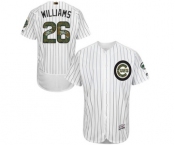 Men's Majestic Chicago Cubs #26 Billy Williams Authentic White 2016 Memorial Day Fashion Flex Base MLB Jersey