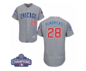 Men's Majestic Chicago Cubs #28 Kyle Hendricks Grey Road 2016 World Series Champions Flexbase Authentic Collection MLB Jersey Men's Majestic Chicago Cubs #28 Kyle Hendricks Grey Road 2016 World Series Champions Flexbase Authentic Collection MLB Jersey