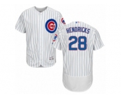 Men's Majestic Chicago Cubs #28 Kyle Hendricks White Home Flexbase Authentic Collection MLB Jersey Men's Majestic Chicago Cubs #28 Kyle Hendricks White Home Flexbase Authentic Collection MLB Jersey