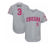 Men's Majestic Chicago Cubs #3 David Ross Grey Mother's Day Flexbase Authentic Collection MLB Jersey Men's Majestic Chicago Cubs #3 David Ross Grey Mother's Day Flexbase Authentic Collection MLB Jersey