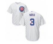 Men's Majestic Chicago Cubs #3 David Ross Replica White Home Cool Base MLB Jersey