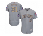 Men's Majestic Chicago Cubs #31 Fergie Jenkins Authentic Gray 2017 Gold Champion Flex Base MLB Jersey Men's Majestic Chicago Cubs #31 Fergie Jenkins Authentic Gray 2017 Gold Champion Flex Base MLB Jersey