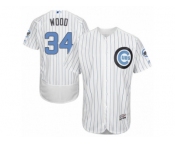 Men's Majestic Chicago Cubs #34 Kerry Wood Authentic White 2016 Father's Day Fashion Flex Base MLB Jersey Men's Majestic Chicago Cubs #34 Kerry Wood Authentic White 2016 Father's Day Fashion Flex Base MLB Jersey