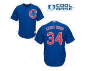 Men's Majestic Chicago Cubs #34 Kerry Wood Replica Royal Blue Alternate Cool Base MLB Jersey