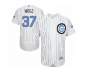 Men's Majestic Chicago Cubs #37 Travis Wood Authentic White 2016 Father's Day Fashion Flex Base MLB Jersey Men's Majestic Chicago Cubs #37 Travis Wood Authentic White 2016 Father's Day Fashion Flex Base MLB Jersey