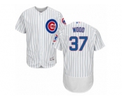 Men's Majestic Chicago Cubs #37 Travis Wood White Flexbase Authentic Collection MLB Jersey Men's Majestic Chicago Cubs #37 Travis Wood White Flexbase Authentic Collection MLB Jersey