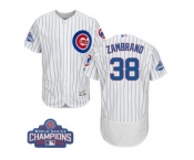 Men's Majestic Chicago Cubs #38 Carlos Zambrano White 2016 World Series Champions Flexbase Authentic Collection MLB Jersey Men's Majestic Chicago Cubs #38 Carlos Zambrano White 2016 World Series Champions Flexbase Authentic Collection MLB Jersey
