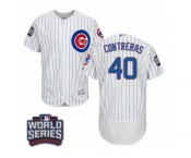 Men's Majestic Chicago Cubs #40 Willson Contreras White Home 2016 World Series Bound Flexbase Authentic Collection MLB Jersey Men's Majestic Chicago Cubs #40 Willson Contreras White Home 2016 World Series Bound Flexbase Authentic Collection MLB Jersey
