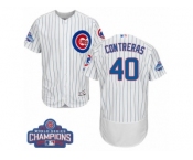 Men's Majestic Chicago Cubs #40 Willson Contreras White Home 2016 World Series Champions Flexbase Authentic Collection MLB Jersey Men's Majestic Chicago Cubs #40 Willson Contreras White Home 2016 World Series Champions Flexbase Authentic Collection MLB Jersey