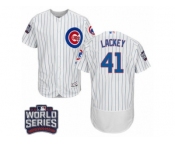 Men's Majestic Chicago Cubs #41 John Lackey White 2016 World Series Bound Flexbase Authentic Collection MLB Jersey Men's Majestic Chicago Cubs #41 John Lackey White 2016 World Series Bound Flexbase Authentic Collection MLB Jersey