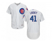 Men's Majestic Chicago Cubs #41 John Lackey White Flexbase Authentic Collection MLB Jersey Men's Majestic Chicago Cubs #41 John Lackey White Flexbase Authentic Collection MLB Jersey