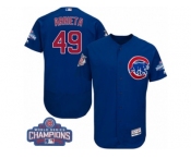 Men's Majestic Chicago Cubs #49 Jake Arrieta Royal Blue 2016 World Series Champions Flexbase Authentic Collection MLB Jersey Men's Majestic Chicago Cubs #49 Jake Arrieta Royal Blue 2016 World Series Champions Flexbase Authentic Collection MLB Jersey