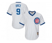 Men's Majestic Chicago Cubs #9 Javier Baez Authentic White Home Cooperstown MLB Jersey Men's Majestic Chicago Cubs #9 Javier Baez Authentic White Home Cooperstown MLB Jersey