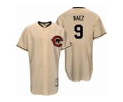 Men's Majestic Chicago Cubs #9 Javier Baez Replica Cream Cooperstown Throwback MLB Jersey Men's Majestic Chicago Cubs #9 Javier Baez Replica Cream Cooperstown Throwback MLB Jersey