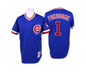 Men's Mitchell and Ness Chicago Cubs #1 Kosuke Fukudome Authentic Blue Throwback MLB Jersey Men's Mitchell and Ness Chicago Cubs #1 Kosuke Fukudome Authentic Blue Throwback MLB Jersey