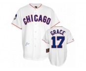Men's Mitchell and Ness Chicago Cubs #17 Mark Grace Authentic White 1968 Throwback MLB Jersey Men's Mitchell and Ness Chicago Cubs #17 Mark Grace Authentic White 1968 Throwback MLB Jersey