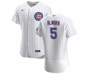 Men's Nike Chicago Cubs #5 Albert Almora Jr. White Home 2020 Authentic Player Baseball Jersey