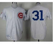 mlb jerseys chicago cubs #31 maddux white(blue strip)[1969 m&n]