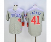 mlb jerseys chicago cubs #41 john lackey grey-1[lackey]