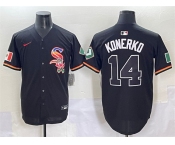 Men's Chicago White Sox #14 Paul Konerko Black Mexico Limited Stitched Jersey