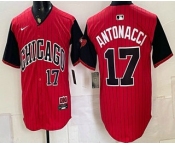 Men's Chicago White Sox #17 Sam Antonacci Red Black 2025 City Connect Limited Stitched Jersey Men's Chicago White Sox #17 Sam Antonacci Red Black 2025 City Connect Limited Stitched Jersey