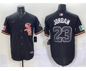 Men's Chicago White Sox #23 Michael Jordan Black Mexico Limited Stitched Baseball Jersey