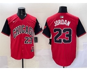 Men's Chicago White Sox #23 Michael Jordan Red Black 2025 City Connect Limited Stitched Baseball Jersey