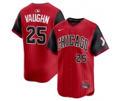 Men's Chicago White Sox #25 Andrew Vaughn Red Black 2025 City Connect Limited Stitched Baseball Jersey