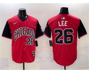 Men's Chicago White Sox #26 Korey Lee Red Black 2025 City Connect Limited Stitched Baseball Jersey