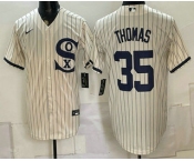 Men's Chicago White Sox #35 Frank Thomas Cream Player Name 2021 Field of Dreams Authentic Jersey Men's Chicago White Sox #35 Frank Thomas Cream Player Name 2021 Field of Dreams Authentic Jersey
