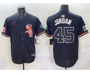 Men's Chicago White Sox #45 Michael Jordan Black Mexico Limited Stitched Baseball Jersey