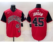 Men's Chicago White Sox #45 Michael Jordan Red Black 2025 City Connect Limited Stitched Baseball Jersey