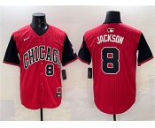 Men's Chicago White Sox #8 Bo Jackson Red Black 2025 City Connect Limited Stitched Baseball Jersey