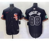 Men's Chicago White Sox #88 Luis Robert Jr. Black Mexico Limited Stitched Baseball Jersey