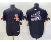 Men's Chicago White Sox Team Big Logo Black Mexico Limited Stitched Jersey
