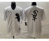 Men's Chicago White Sox White Team Big Logo Cool Base Stitched JerseyS