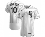 Men's Nike Chicago White Sox #10 Yoan Moncada 2020 White Home Authentic Player Baseball Jersey
