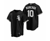 Men's Nike Chicago White Sox #10 Yoan Moncada Black Alternate Stitched Baseball Jersey