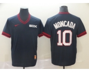 Men's Nike Chicago White Sox #10 Yoan Moncada Navy Blue M&N MLB Jersey
