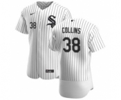 Men's Nike Chicago White Sox #38 Zack Collins White Home 2020 Authentic Player Baseball Jersey