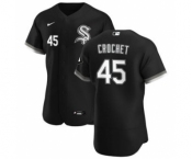 Men's Nike Chicago White Sox #45 Garrett Crochet Black Alternate 2020 Authentic Player Baseball Jersey